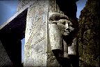 The



Hathor-head capital of a column